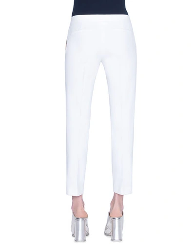 Akris Punto Frankie Stretch-cotton Pants In Cream