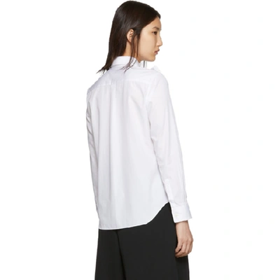 Shop Comme Des Garçons Comme Des Garcons White Thick Georgette Detail Shirt In 2 White/wht