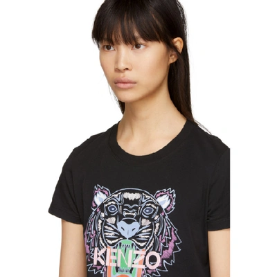 Shop Kenzo Black Tiger Classic T-shirt In 99 - Black