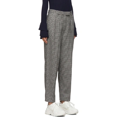 Shop Apc A.p.c. Black And Grey Cheryl Trousers In Lza Faux No