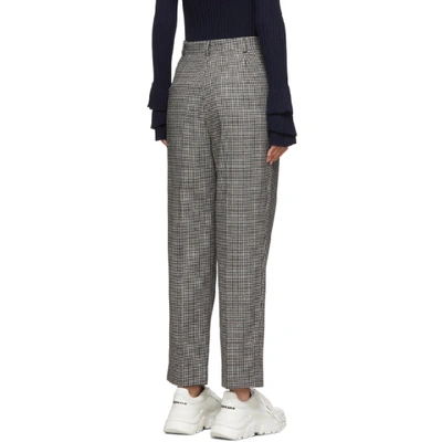 Shop Apc A.p.c. Black And Grey Cheryl Trousers In Lza Faux No