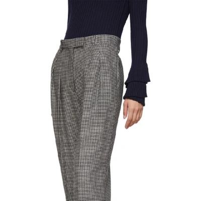 Shop Apc A.p.c. Black And Grey Cheryl Trousers In Lza Faux No