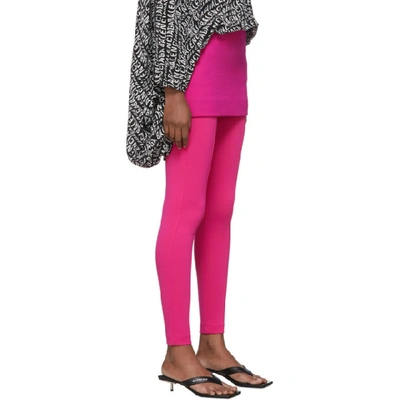 Shop Balenciaga Pink Twill Miniskirt In 5510 Fuschi