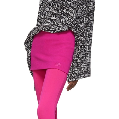 Shop Balenciaga Pink Twill Miniskirt In 5510 Fuschi