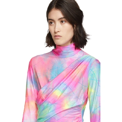 Shop Sies Marjan Multicolor Glitter Tie -dye Peyton Turtleneck In Y/pmu Multi