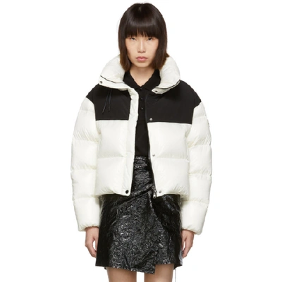 Shop Moncler White And Black Down Nil Jacket In 034 White