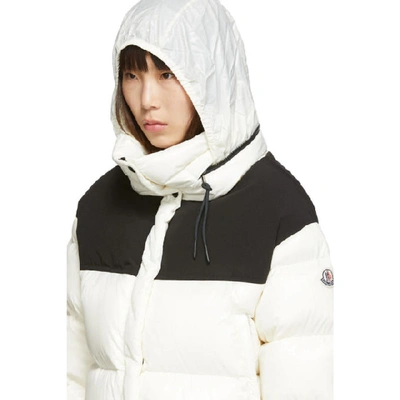 Shop Moncler White And Black Down Nil Jacket In 034 White