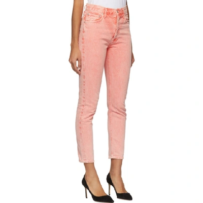 Shop Agolde Orange Jamie Hi Rise Jeans In Tangerine