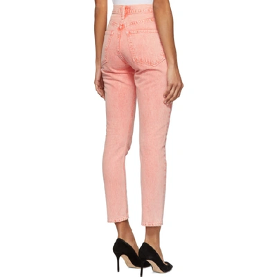 Shop Agolde Orange Jamie Hi Rise Jeans In Tangerine