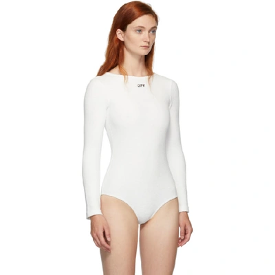 Shop Off-white White Off Bodysuit In White/black
