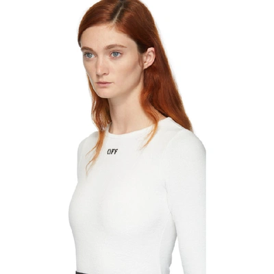 Shop Off-white White Off Bodysuit In White/black