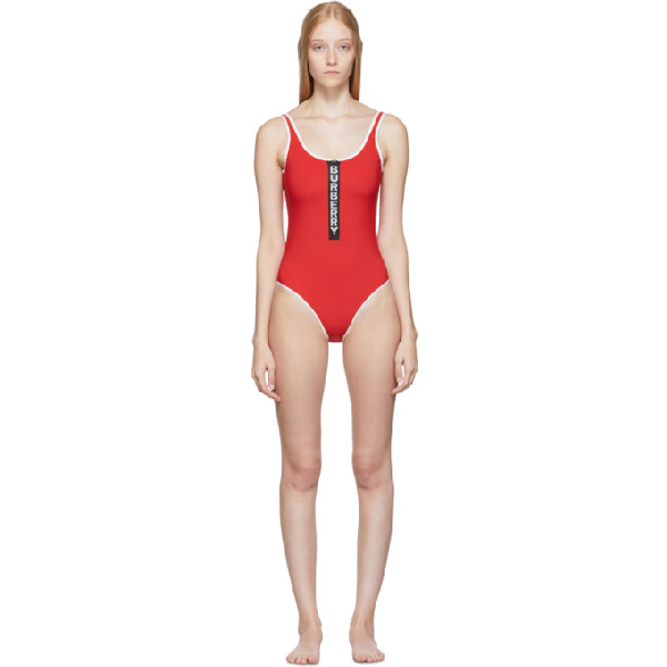 burberry swimsuit red