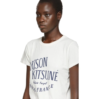 Shop Maison Kitsuné Maison Kitsune Off-white Palais Royal T-shirt In Lt Latte