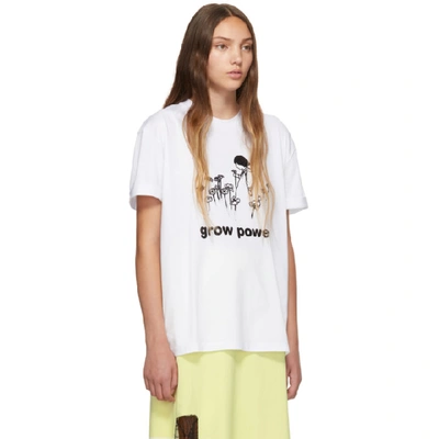 Shop Stella Mccartney White Grow Power T-shirt In 9000 White