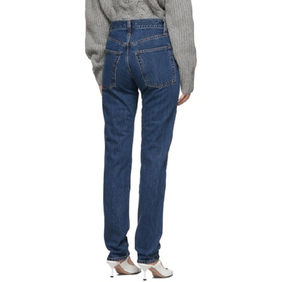 Shop Helmut Lang Blue Masc Hi Straight Jeans In Acc Stone