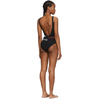 Shop Burberry Ssense Exclusive Black Horseferry Print Swimsuit