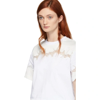 Shop 3.1 Phillip Lim / フィリップ リム 3.1 Phillip Lim White Lace Insert T-shirt In Wh100 White