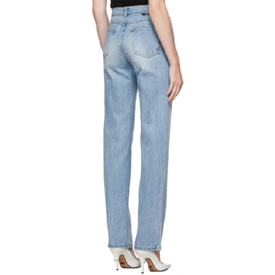 Shop We11 Done We11done Blue Straight-leg Jeans