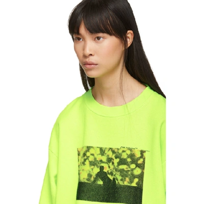 Shop Off-white Yellow Flowers Sweatshirt