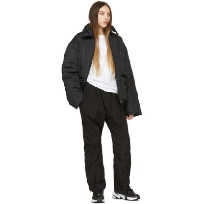 Shop A-cold-wall* Black Puffer Tie Lounge Pants In Sc1 1 Black
