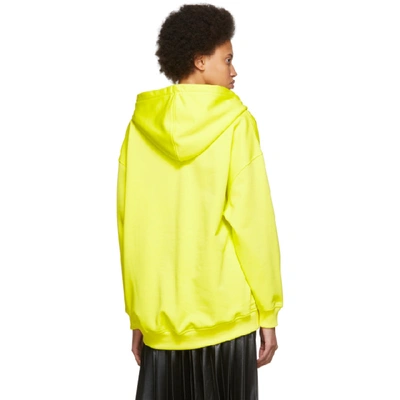 Shop Givenchy Yellow Logo Hoodie In 730 Yellow