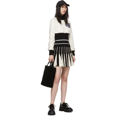 Shop Off-white White And Black Swans Miniskirt