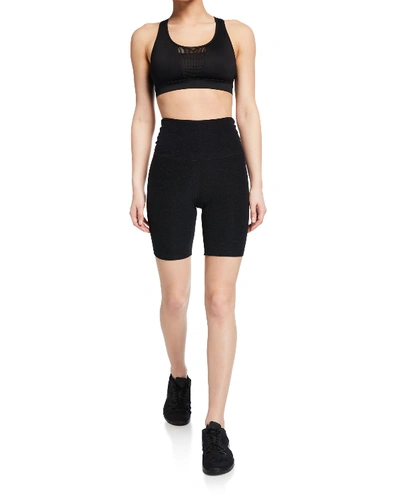 Shop Beyond Yoga High-waisted Biker Shorts In Black