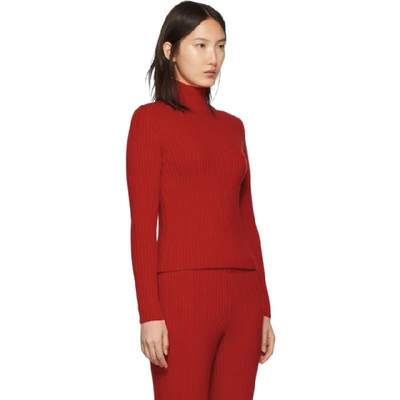 Shop Balenciaga Red Wool And Cashmere Turtleneck In 6400 Red