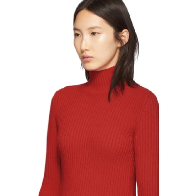 Shop Balenciaga Red Wool And Cashmere Turtleneck In 6400 Red