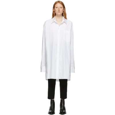 Shop Ann Demeulemeester White Oversized Olda Shirt
