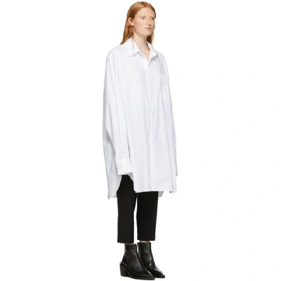 Shop Ann Demeulemeester White Oversized Olda Shirt