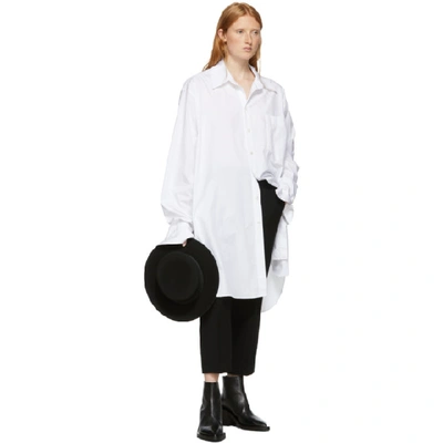 Shop Ann Demeulemeester White Oversized Olda Shirt