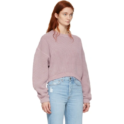 Shop Alexander Wang T Alexanderwang.t Pink Cropped Utility Sweater In 515 Dusk