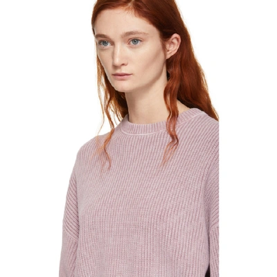 Shop Alexander Wang T Alexanderwang.t Pink Cropped Utility Sweater In 515 Dusk