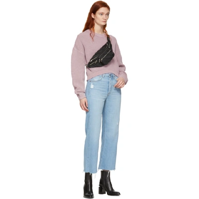 Shop Alexander Wang T Alexanderwang.t Pink Cropped Utility Sweater In 515 Dusk