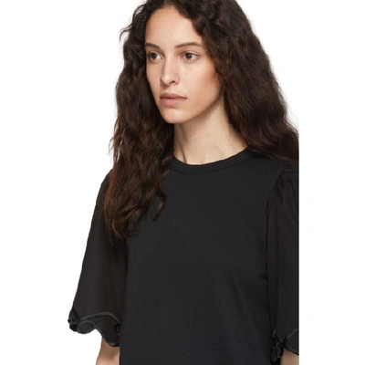 Shop See By Chloé See By Chloe Black Embellished T-shirt In 001 Black