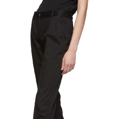 Shop Dolce & Gabbana Dolce And Gabbana Black Gabardine Trousers In N0000 Black