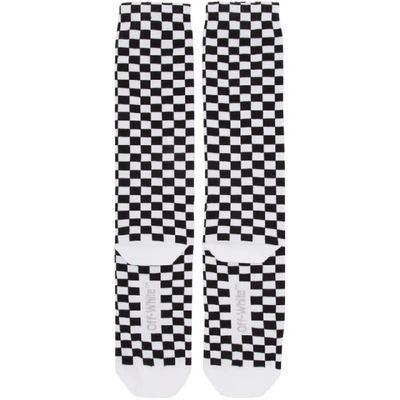 Shop Off-white Black And White Check Socks