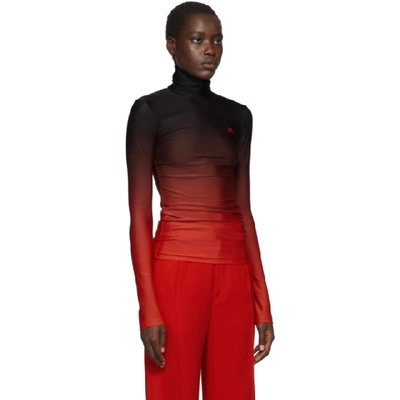 Shop Kwaidan Editions Black & Red Jersey Turtleneck In Black / Red
