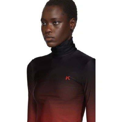 Shop Kwaidan Editions Black & Red Jersey Turtleneck In Black / Red