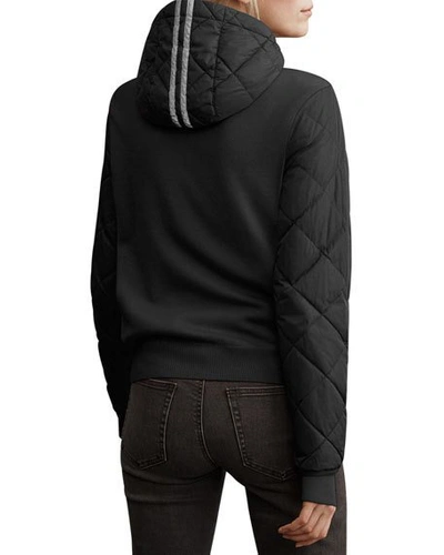 Shop Canada Goose Hybridge Knit Anorak Jacket In Black