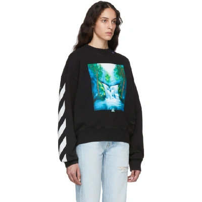 Shop Off-white Black And Multicolor Waterfall Over Sweatshirt In Black Multi