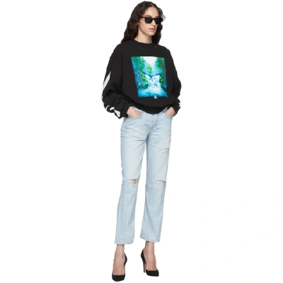 Shop Off-white Black And Multicolor Waterfall Over Sweatshirt In Black Multi