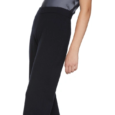 Shop Max Mara Leisure Navy Woolmark Sofocle Lounge Pants In 010 Navy