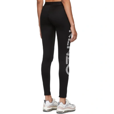 Shop Kenzo Black Logo Sport Leggings In 99 Black