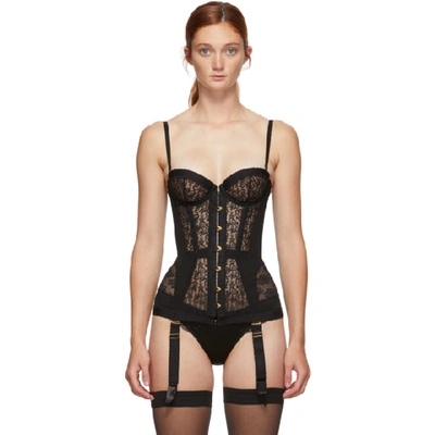 Shop Agent Provocateur Black Lace Mercy Corset