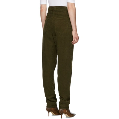 Shop Isabel Marant Étoile Isabel Marant Etoile Khaki Corsyv Trousers In 50bz Bronze