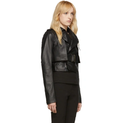 Shop Rick Owens Black Short Trench Jacket In 09 Black