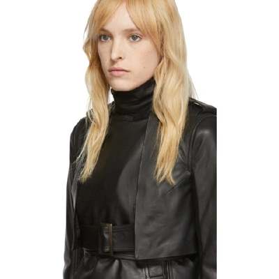 Shop Rick Owens Black Short Trench Jacket In 09 Black