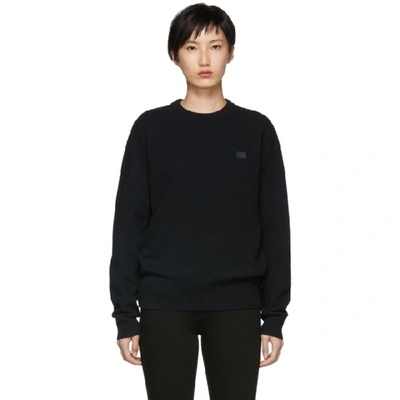 Shop Acne Studios Black Nalon Patch Sweater